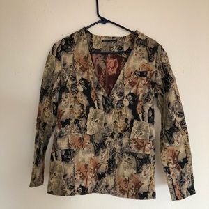 Brandy Melville Cat Tapestry Blazer